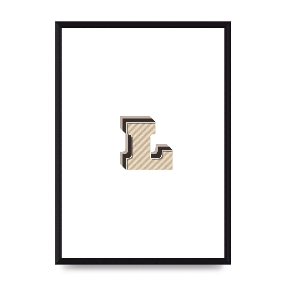 Alphabet Mix Match L" Art For The Home - A3 framed