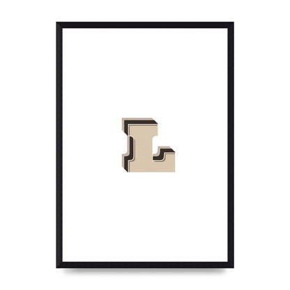 Alphabet Mix Match L" Art For The Home - A3 framed