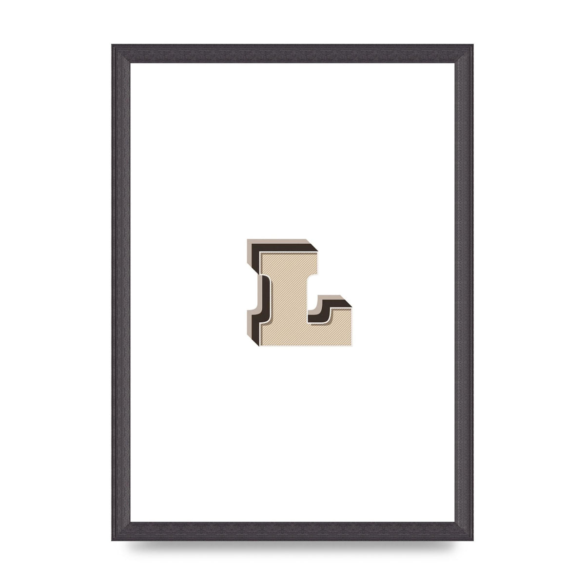 Alphabet Mix Match L" Art For The Home - A3 framed
