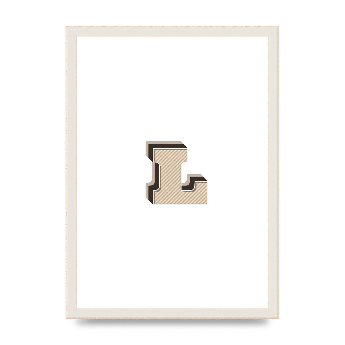 Alphabet Mix Match L" Art For The Home - A3 framed