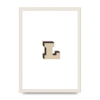 Alphabet Mix Match L" Art For The Home - A3 framed