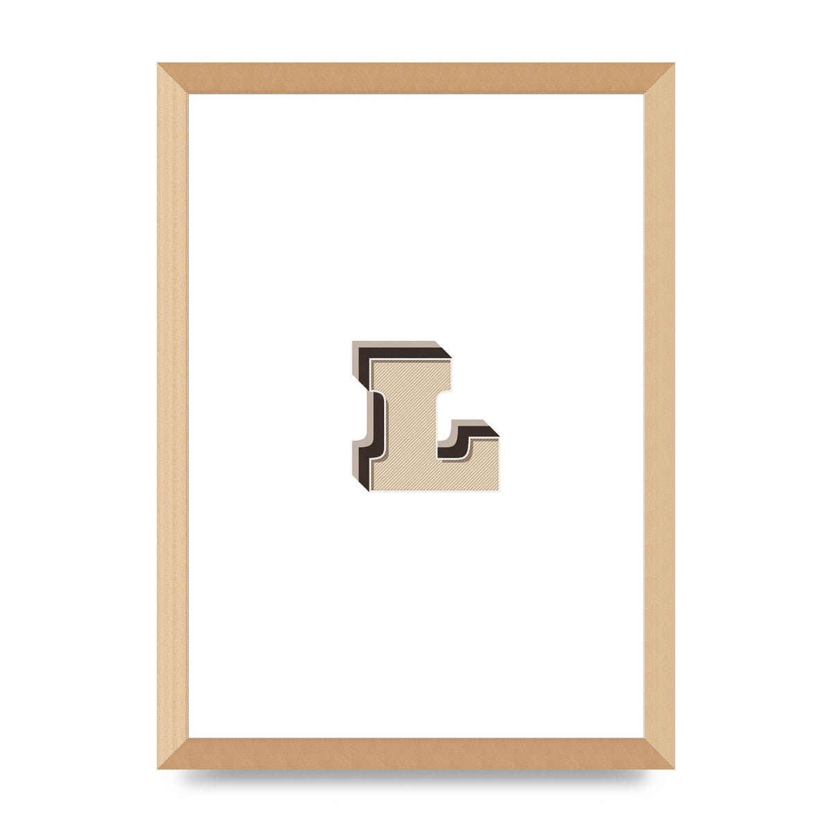 Alphabet Mix Match L" Art For The Home - A3 framed