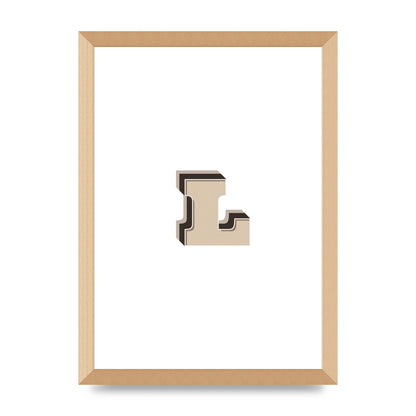 Alphabet Mix Match L" Art For The Home - A3 framed