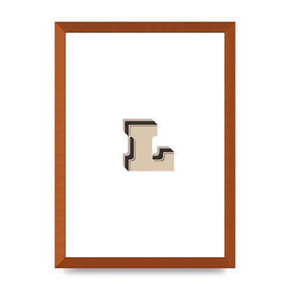 Alphabet Mix Match L" Art For The Home - A3 framed