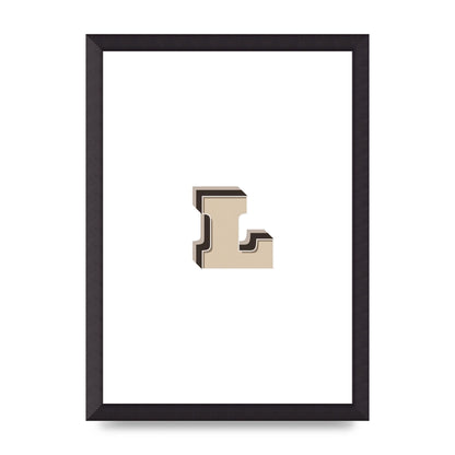 Alphabet Mix Match L" Art For The Home - A3 framed