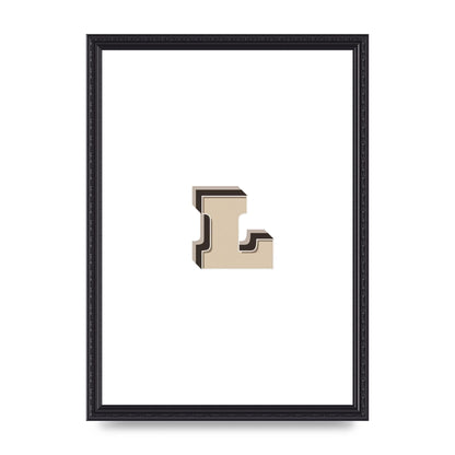 Alphabet Mix Match L" Art For The Home - A3 framed