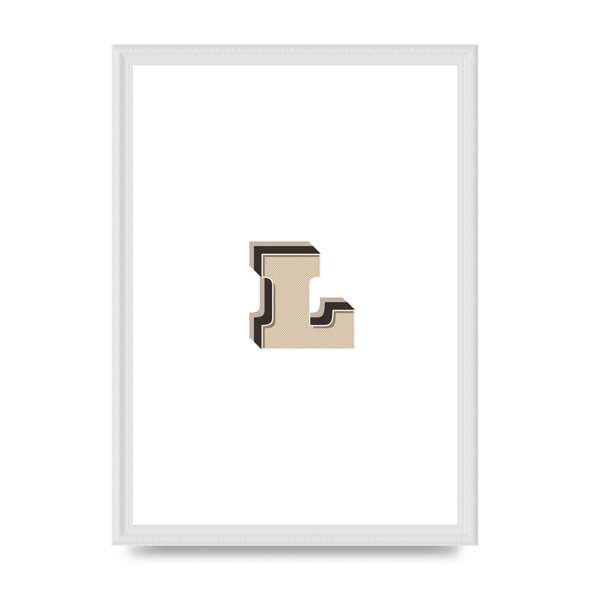 Alphabet Mix Match L" Art For The Home - A3 framed