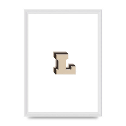 Alphabet Mix Match L" Art For The Home - A3 framed