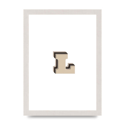 Alphabet Mix Match L" Art For The Home - A4 framed