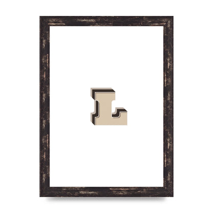 Alphabet Mix Match L" Art For The Home - A4 framed