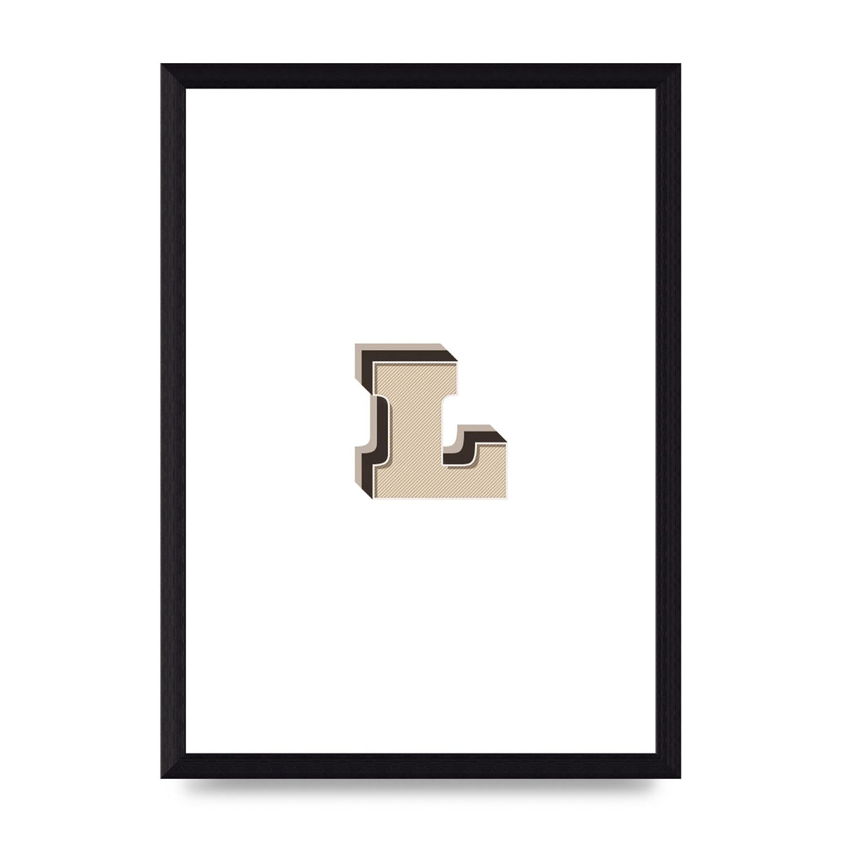 Alphabet Mix Match L" Art For The Home - A4 framed