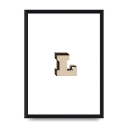 Alphabet Mix Match L" Art For The Home - A4 framed