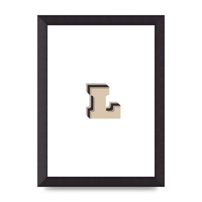 Alphabet Mix Match L" Art For The Home - A4 framed