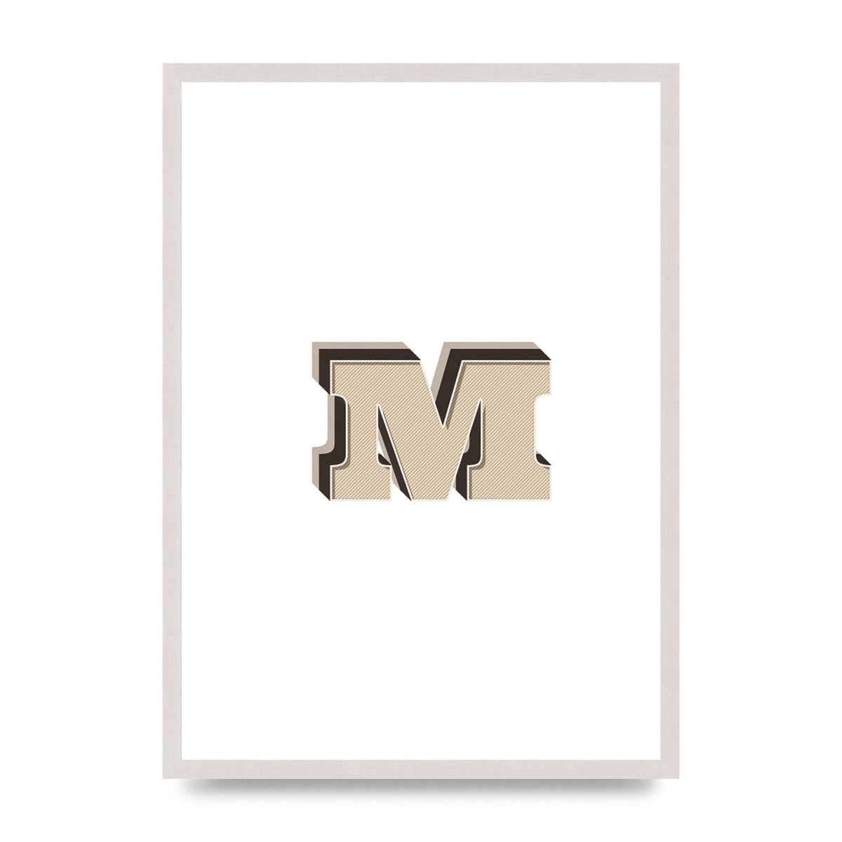 Alphabet Mix Match M" Printed Poster - A2 framed