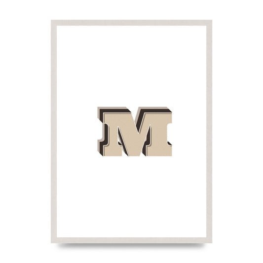 Alphabet Mix Match M" Printed Poster - A2 framed