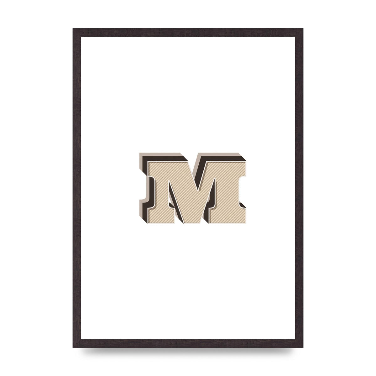 Alphabet Mix Match M" Printed Poster - A2 framed