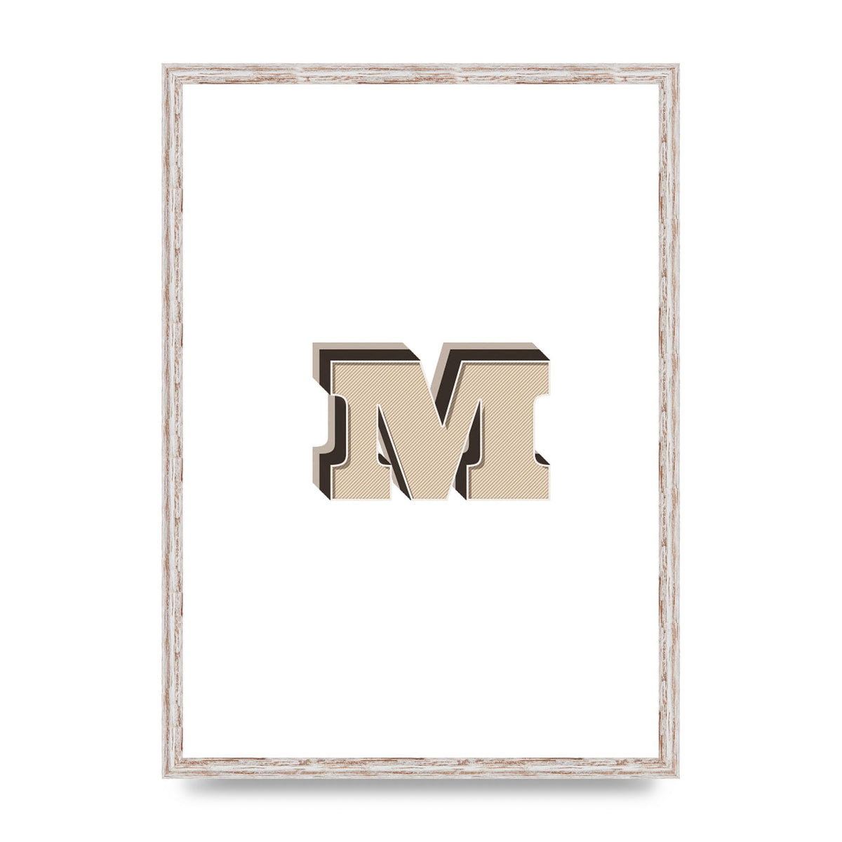 Alphabet Mix Match M" Printed Poster - A2 framed