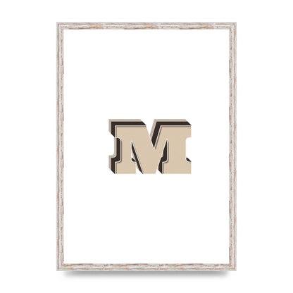 Alphabet Mix Match M" Printed Poster - A2 framed