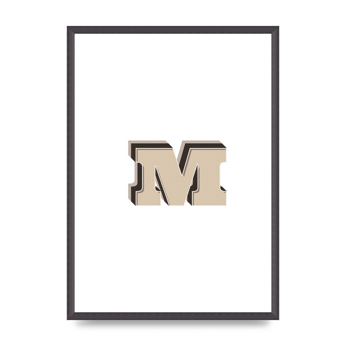 Alphabet Mix Match M" Printed Poster - A2 framed
