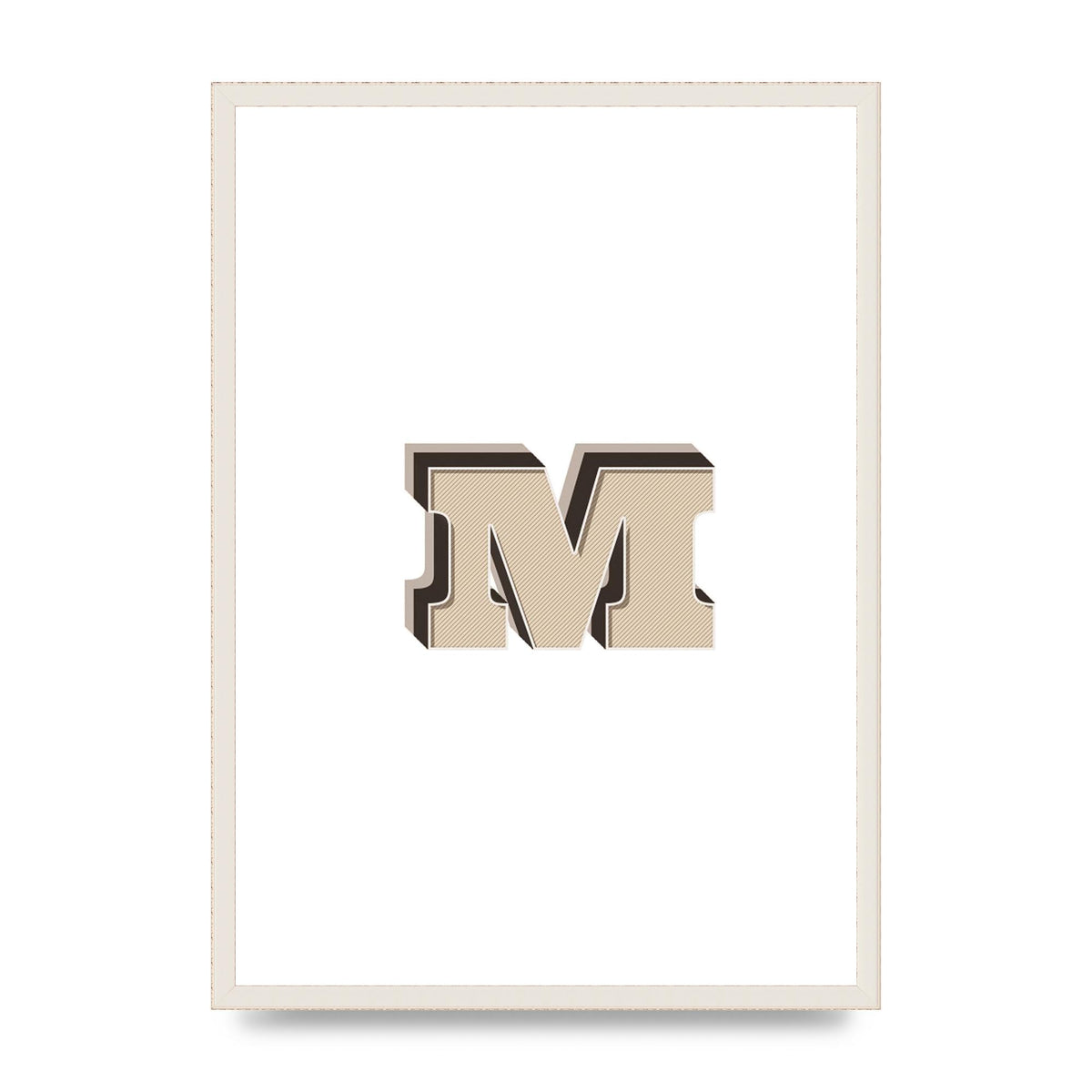 Alphabet Mix Match M" Printed Poster - A2 framed