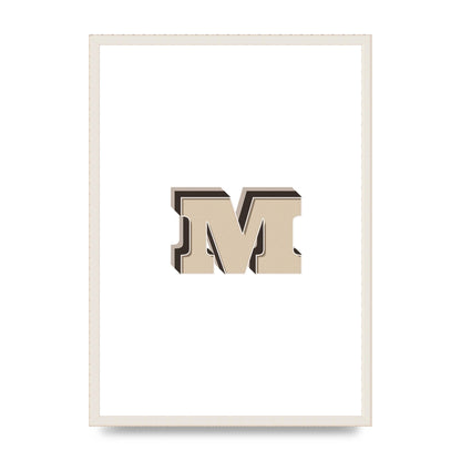 Alphabet Mix Match M" Printed Poster - A2 framed