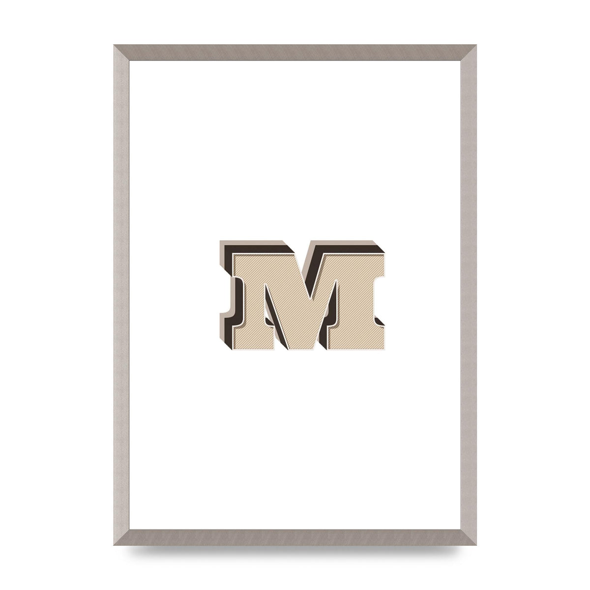 Alphabet Mix Match M" Printed Poster - A2 framed