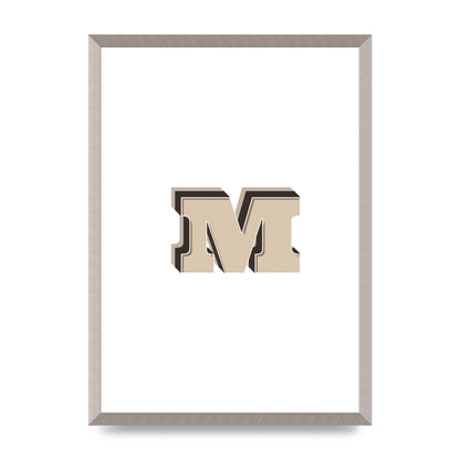 Alphabet Mix Match M" Printed Poster - A2 framed