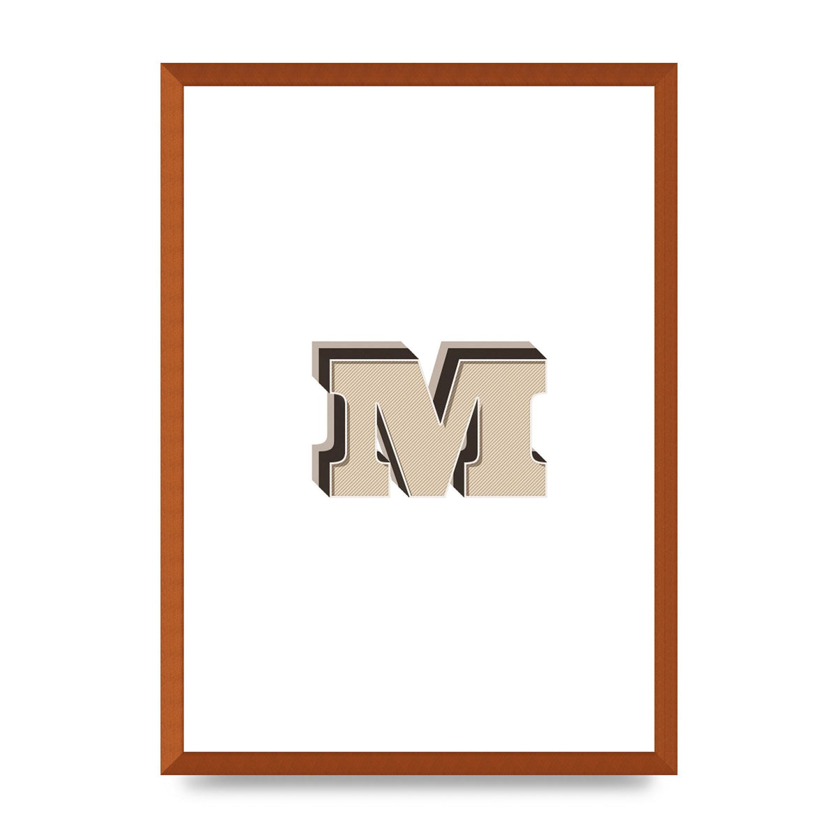 Alphabet Mix Match M" Printed Poster - A2 framed