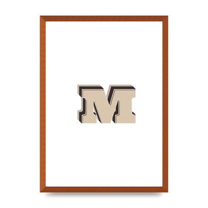 Alphabet Mix Match M" Printed Poster - A2 framed