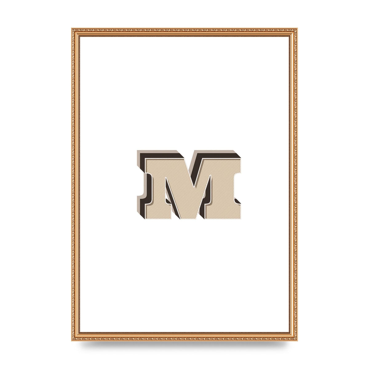 Alphabet Mix Match M" Printed Poster - A2 framed