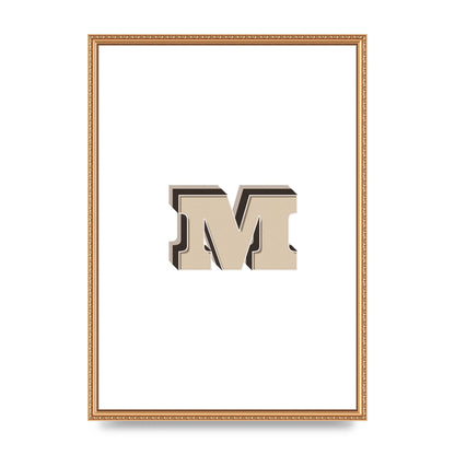 Alphabet Mix Match M" Printed Poster - A2 framed