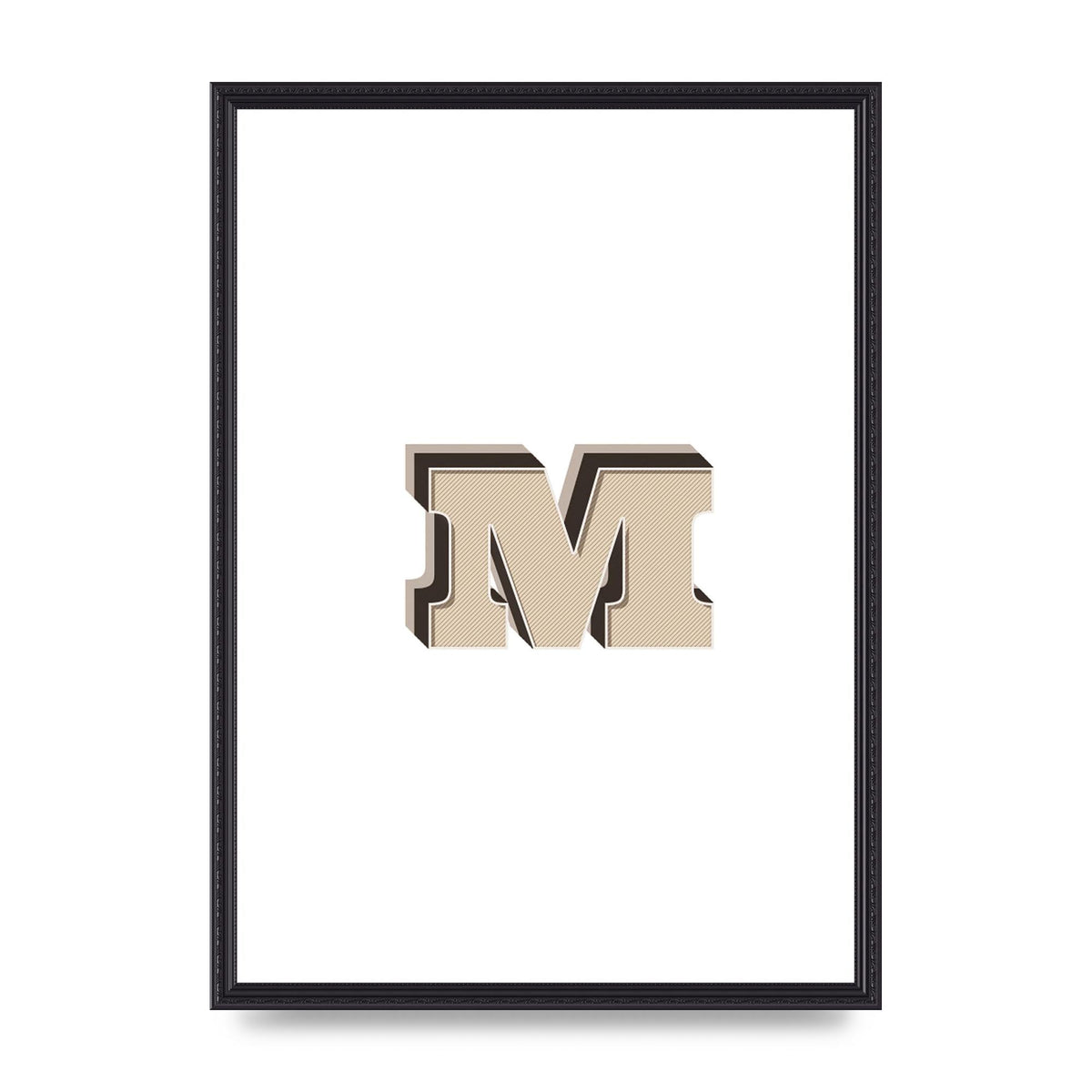 Alphabet Mix Match M" Printed Poster - A2 framed