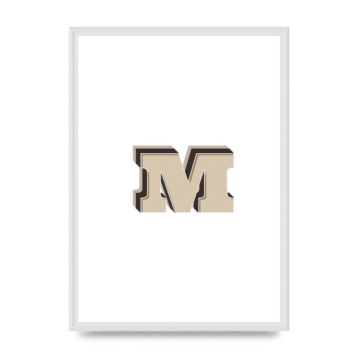Alphabet Mix Match M" Printed Poster - A2 framed