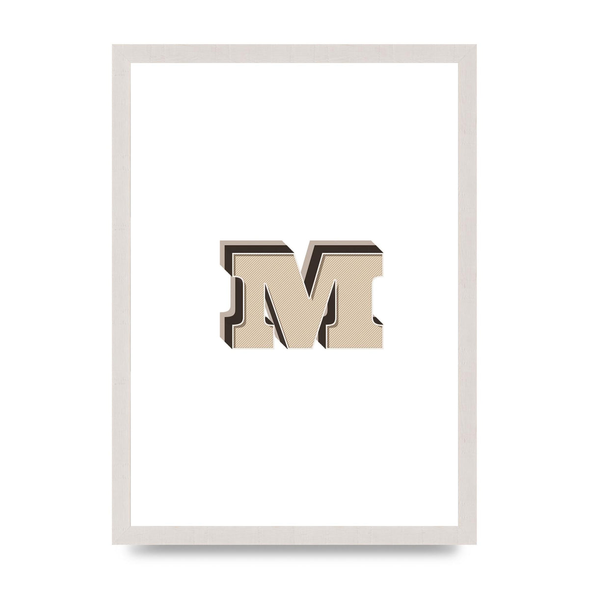 Alphabet Mix Match M" Printed Poster - A3 framed