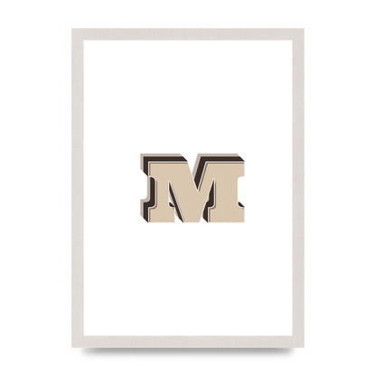 Alphabet Mix Match M" Printed Poster - A3 framed