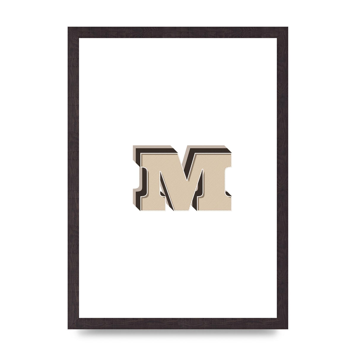 Alphabet Mix Match M" Printed Poster - A3 framed