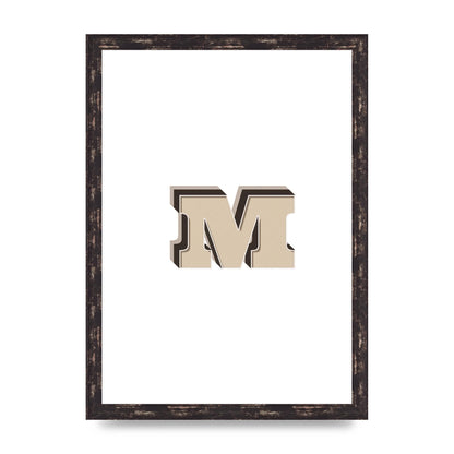 Alphabet Mix Match M" Printed Poster - A3 framed