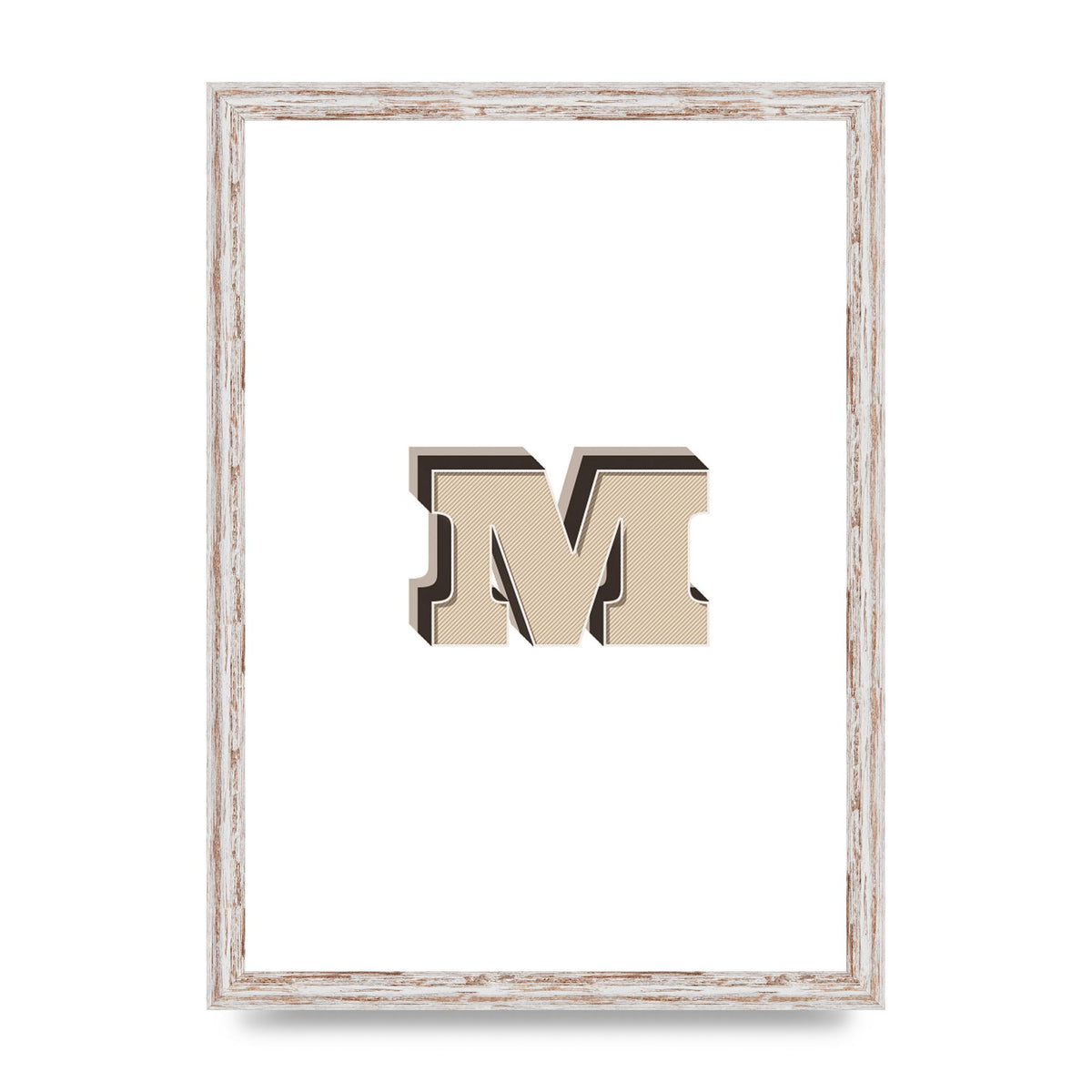 Alphabet Mix Match M" Printed Poster - A3 framed
