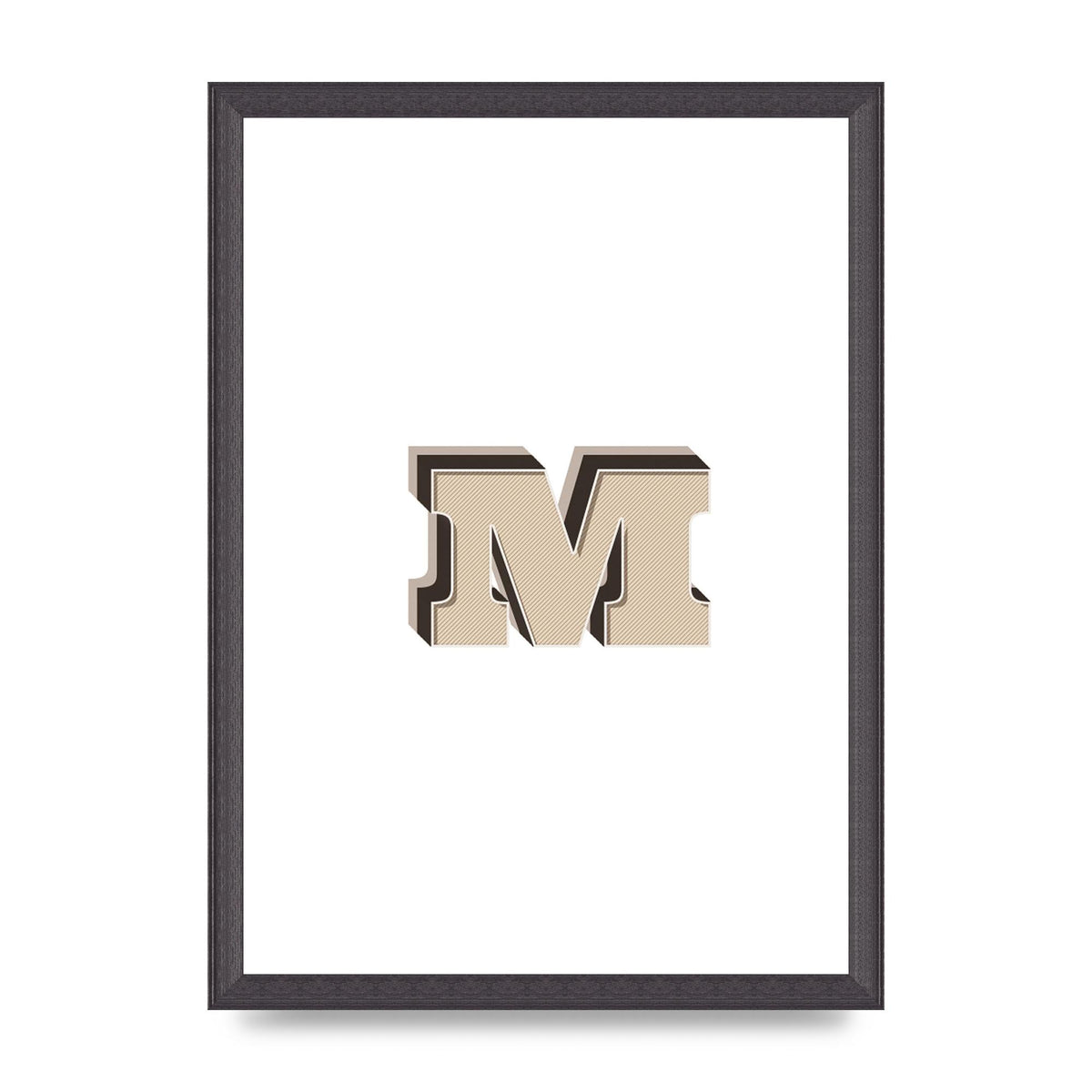 Alphabet Mix Match M" Printed Poster - A3 framed