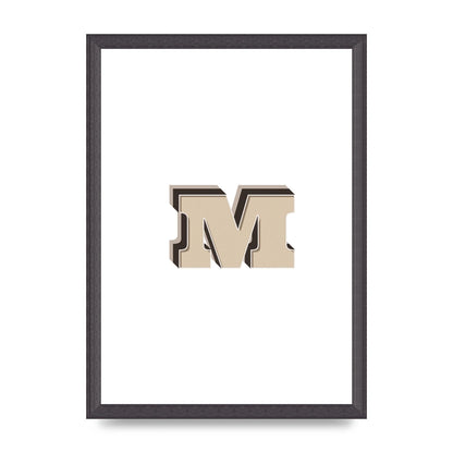 Alphabet Mix Match M" Printed Poster - A3 framed