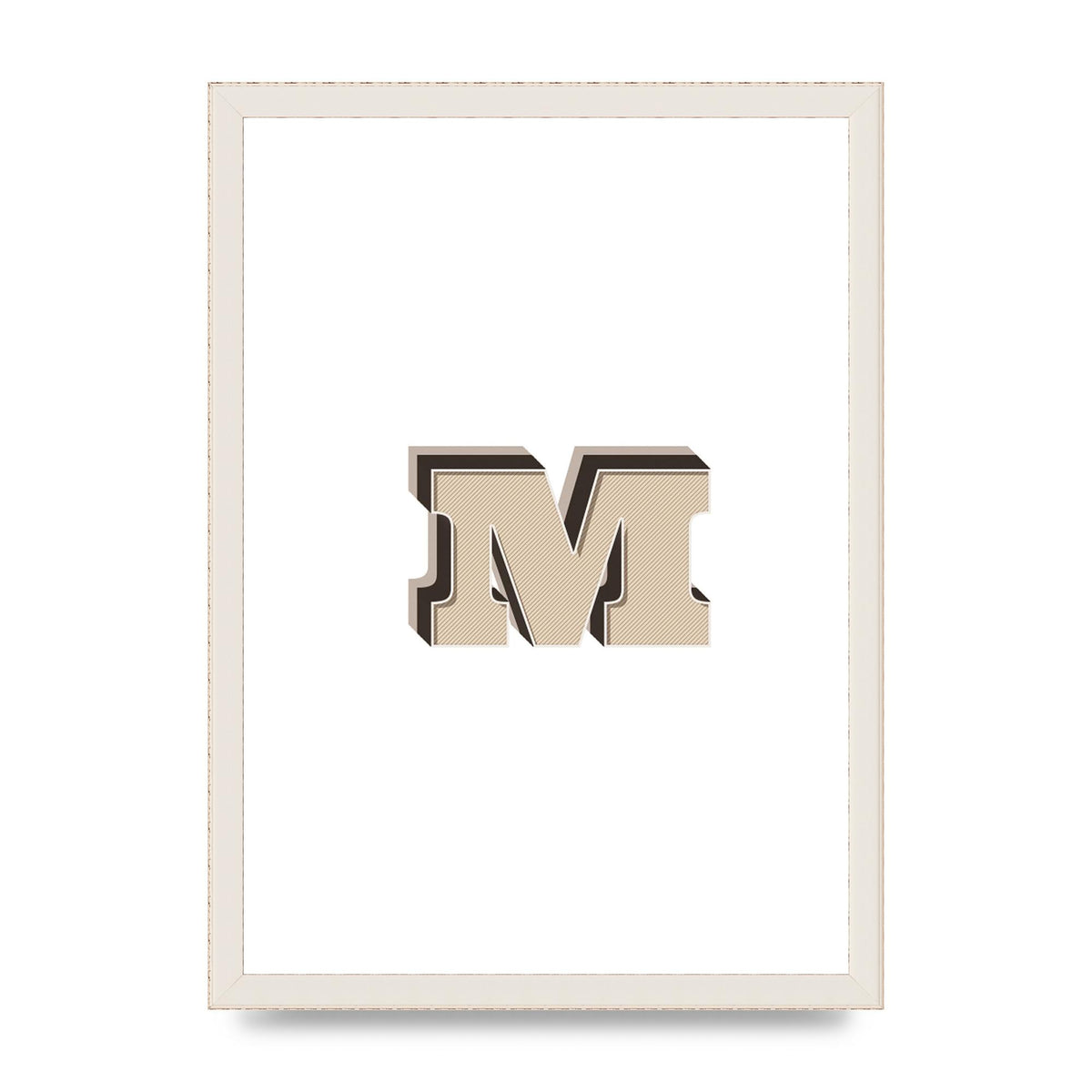 Alphabet Mix Match M" Printed Poster - A3 framed