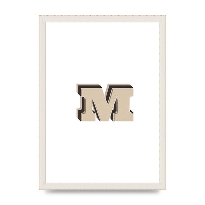 Alphabet Mix Match M" Printed Poster - A3 framed
