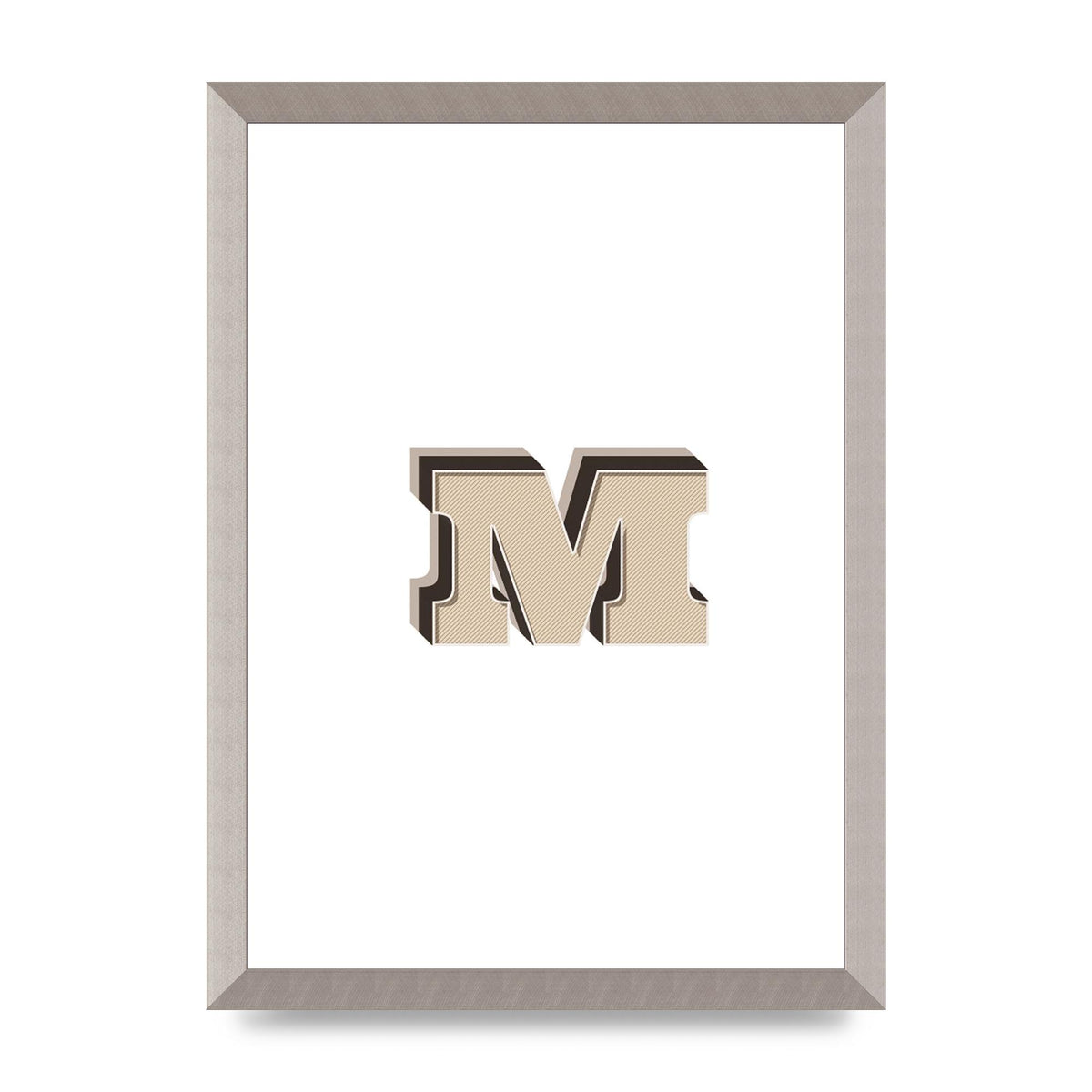 Alphabet Mix Match M" Printed Poster - A3 framed