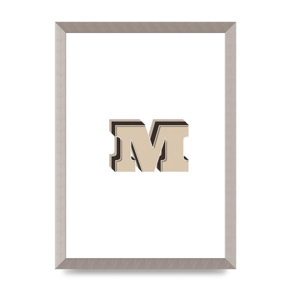 Alphabet Mix Match M" Printed Poster - A3 framed