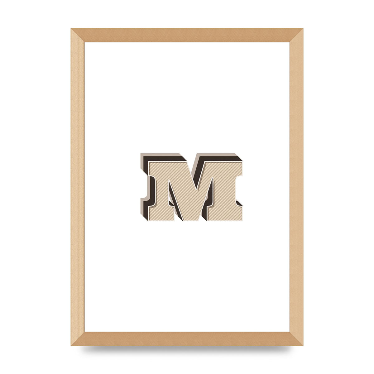 Alphabet Mix Match M" Printed Poster - A3 framed