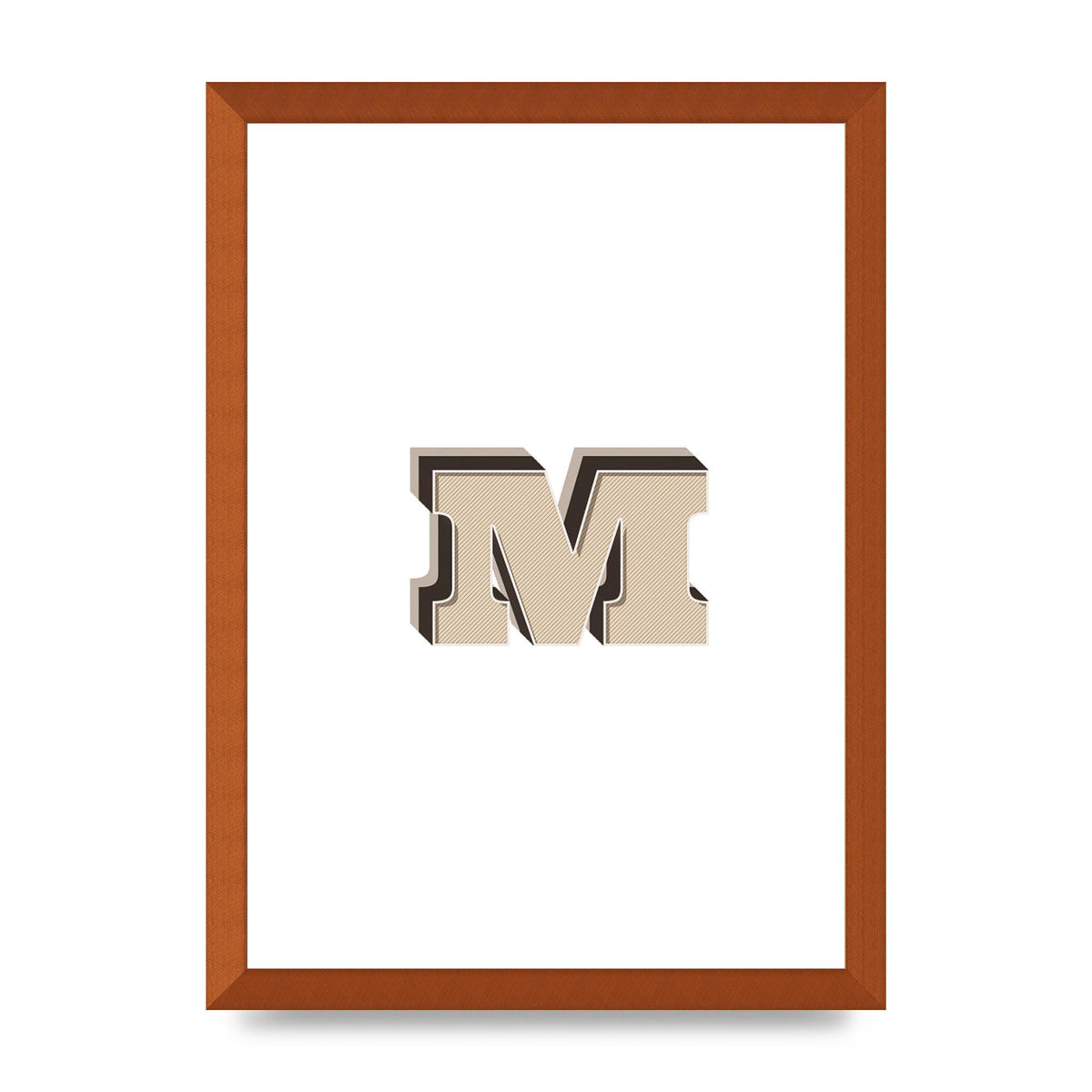 Alphabet Mix Match M" Printed Poster - A3 framed