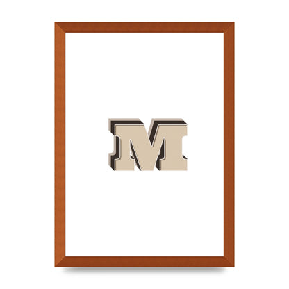 Alphabet Mix Match M" Printed Poster - A3 framed