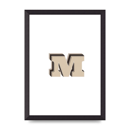 Alphabet Mix Match M" Printed Poster - A3 framed