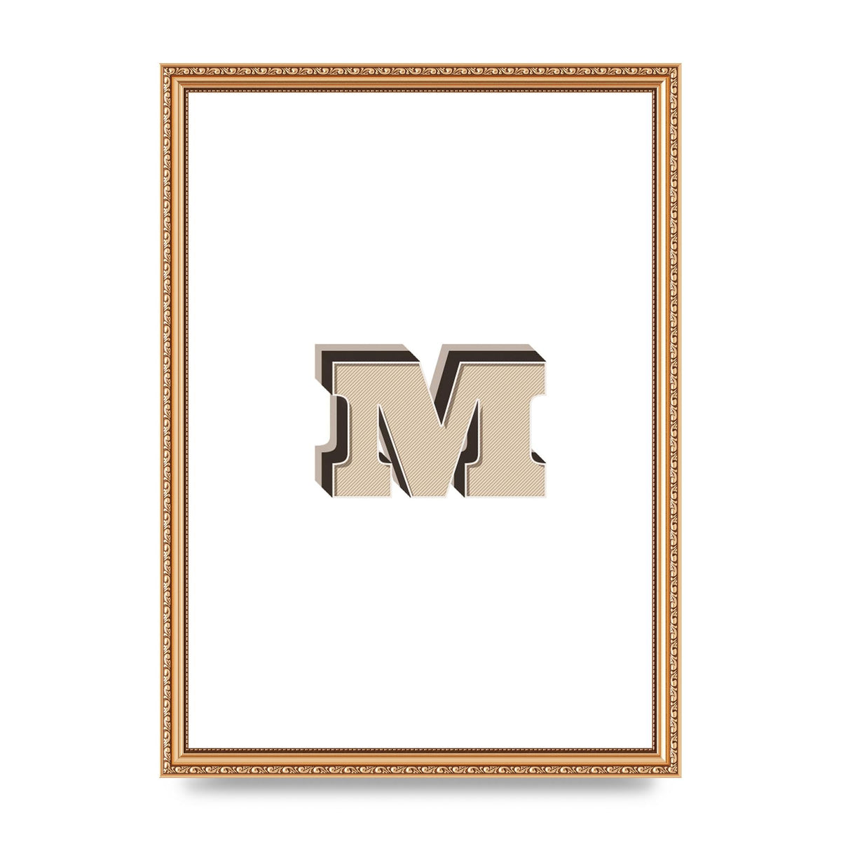 Alphabet Mix Match M" Printed Poster - A3 framed