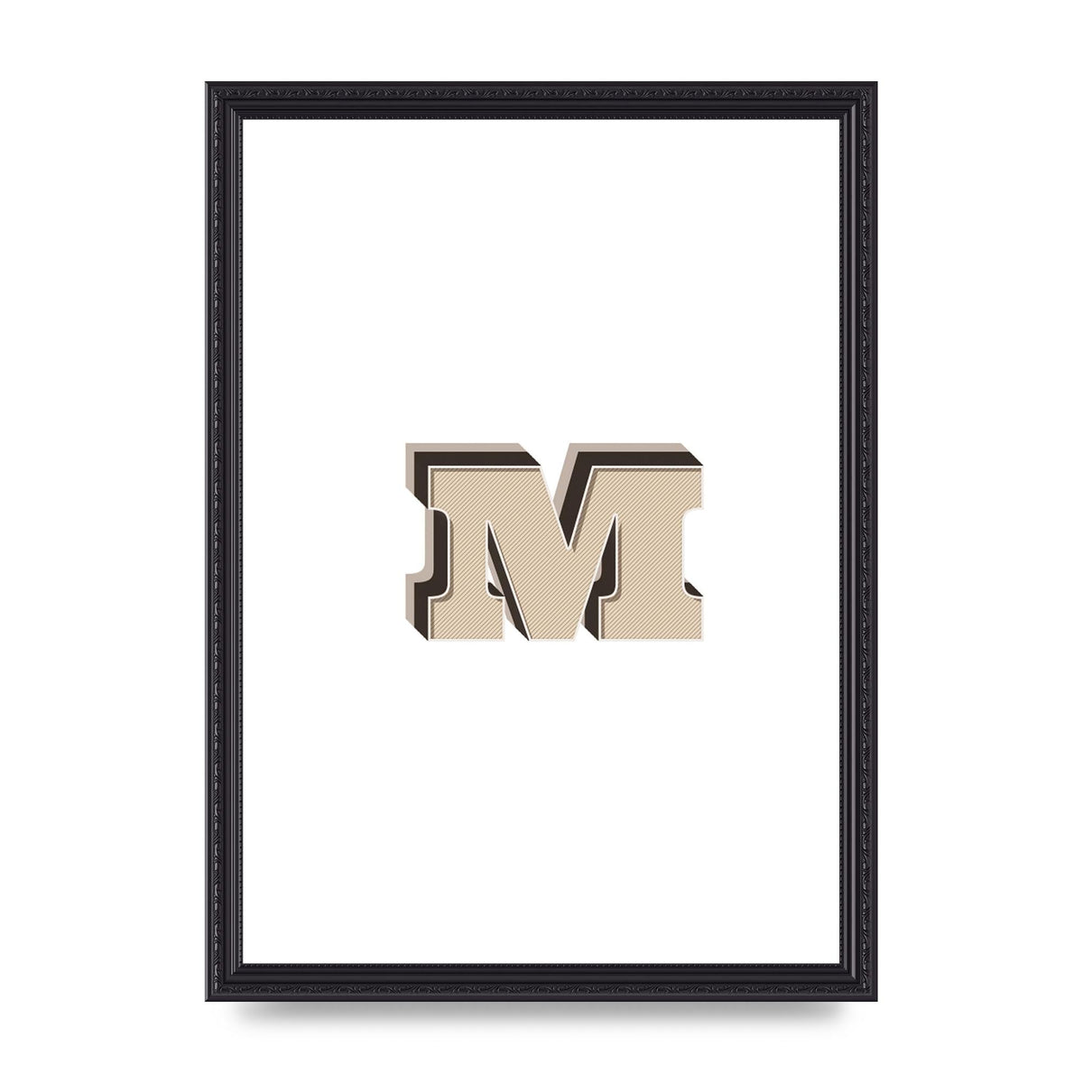 Alphabet Mix Match M" Printed Poster - A3 framed